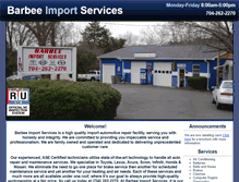 Tablet Screenshot of barbeeimportservices.com